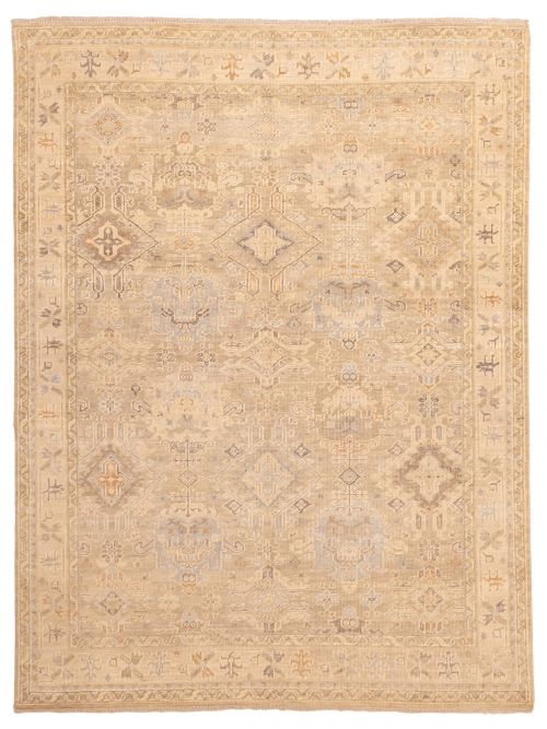 Kavya Oushak 8'11" x 11'8" Hand-knotted Wool Rug 