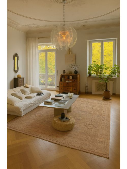 Kavya Oushak 8'11" x 11'8" Hand-knotted Wool Rug 