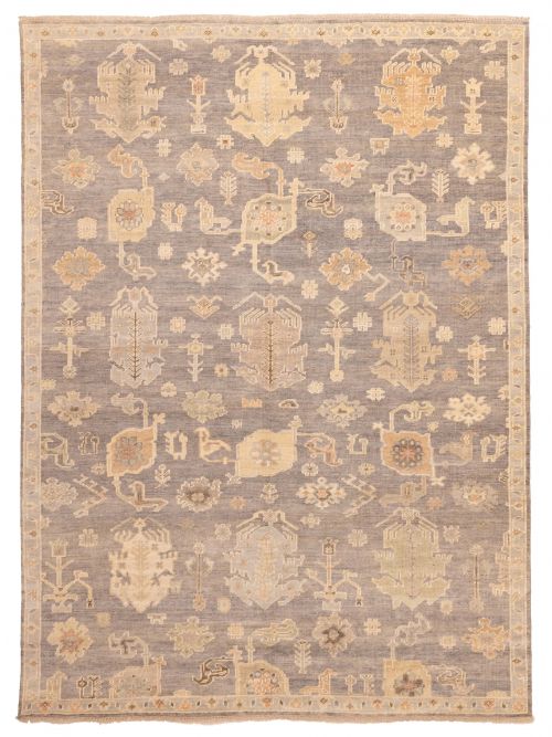 Kavya Oushak 8'10" x 11'11" Hand-knotted Wool Rug 