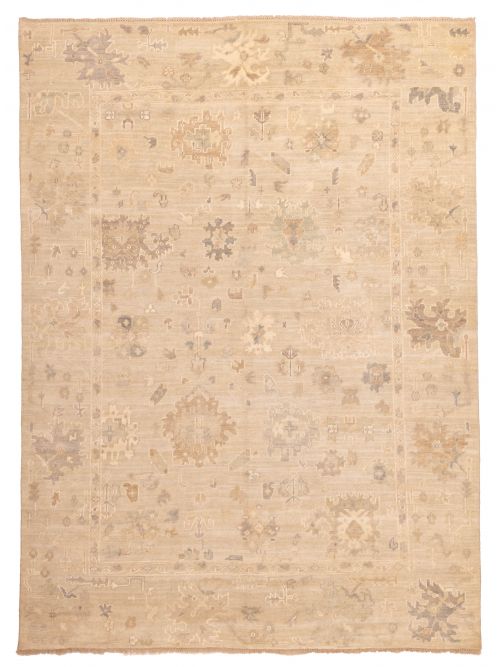 Kavya Oushak 9'9" x 13'6" Hand-knotted Wool Rug 