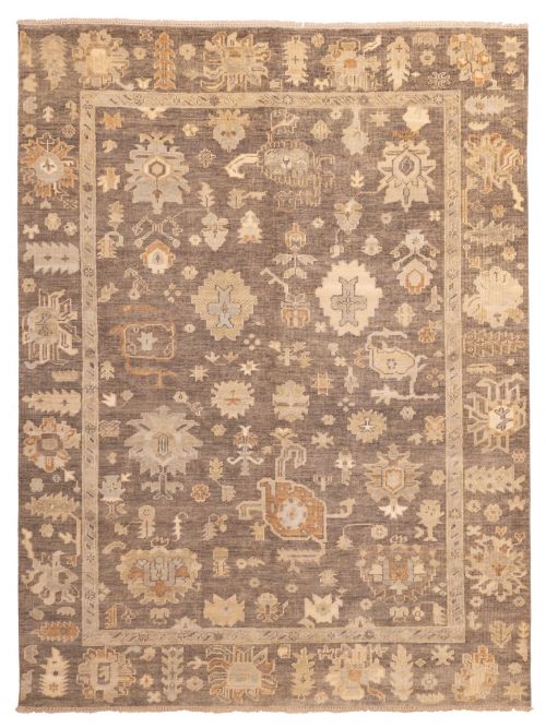 Kavya Oushak 9'0" x 11'11" Hand-knotted Wool Rug 