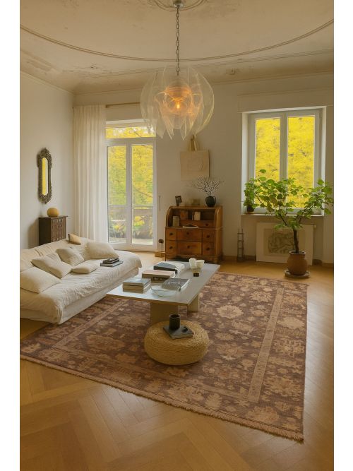 Kavya Oushak 9'0" x 11'11" Hand-knotted Wool Rug 