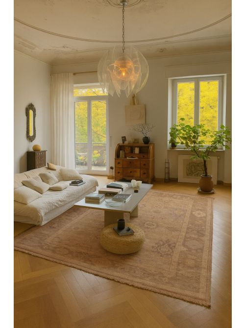 Kavya Oushak 9'0" x 11'11" Hand-knotted Wool Rug 