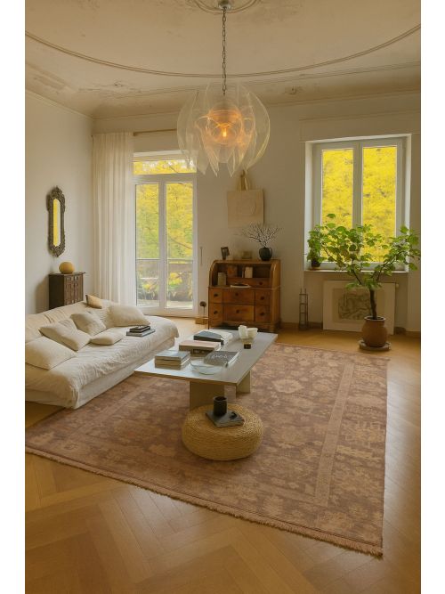 Kavya Oushak 8'9" x 11'8" Hand-knotted Wool Rug 