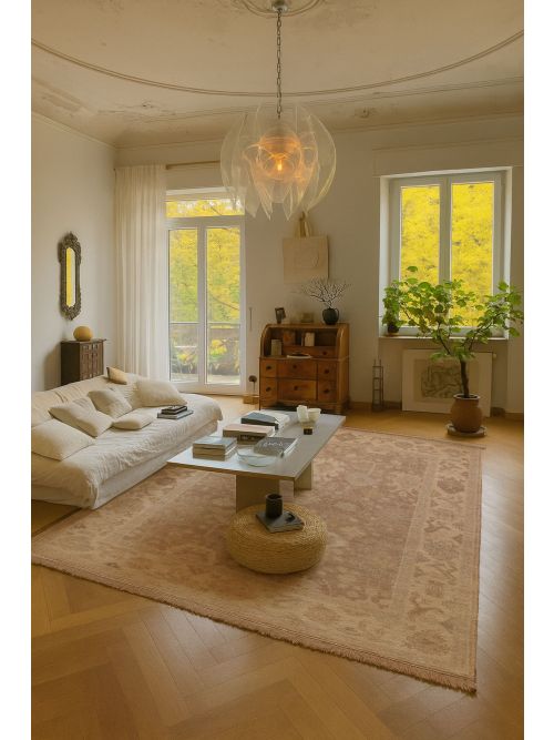 Kavya Oushak 9'1" x 12'3" Hand-knotted Wool Rug 