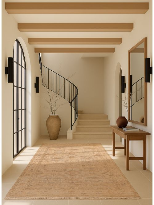 Kavya Oushak 5'10" x 8'11" Hand-knotted Wool Rug 
