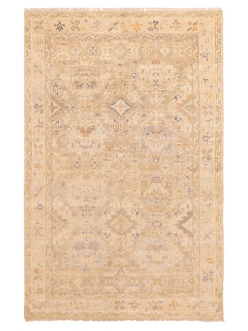 Kavya Oushak 5'11" x 9'0" Hand-knotted Wool Rug 