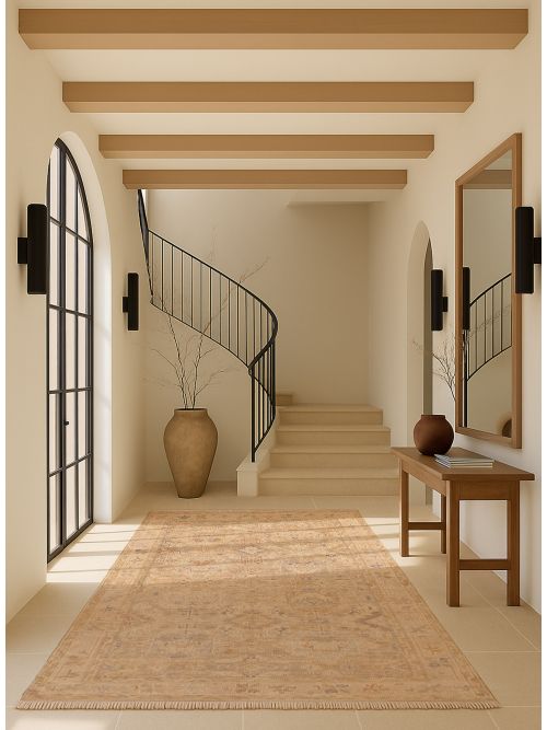 Kavya Oushak 5'11" x 9'0" Hand-knotted Wool Rug 
