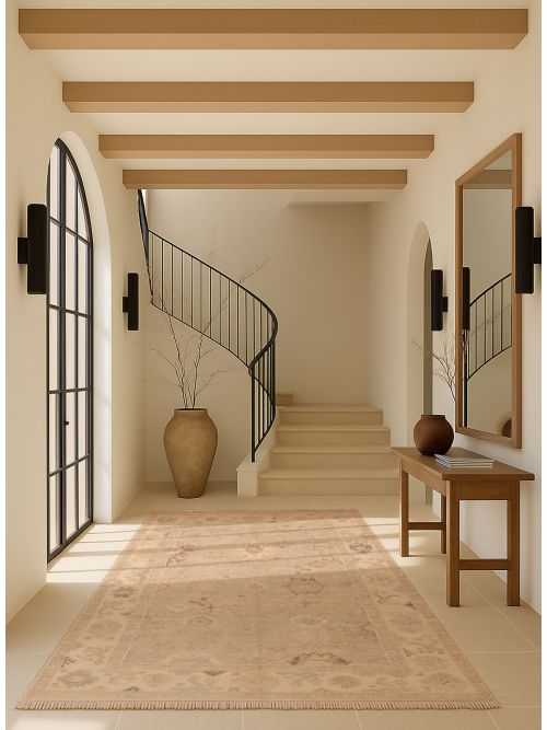 Kavya Oushak 5'10" x 9'1" Hand-knotted Wool Rug 