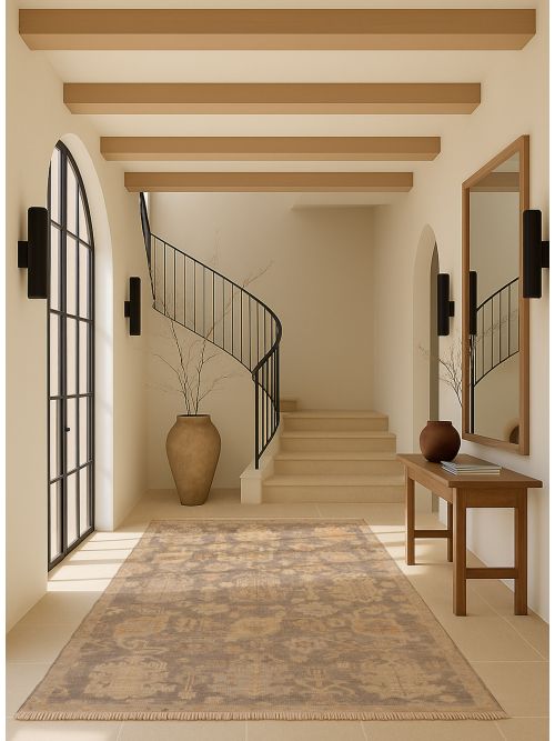 Kavya Oushak 5'11" x 8'10" Hand-knotted Wool Rug 