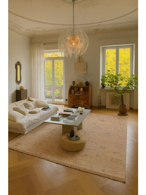 Kavya Oushak 9'1" x 12'1" Hand-knotted Wool Rug 