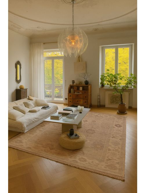 Kavya Oushak 8'9" x 12'5" Hand-knotted Wool Rug 
