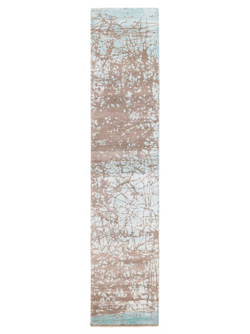 Indian Legacy 2'6" x 11'11" Hand-knotted Silk & Wool Runner Rug 