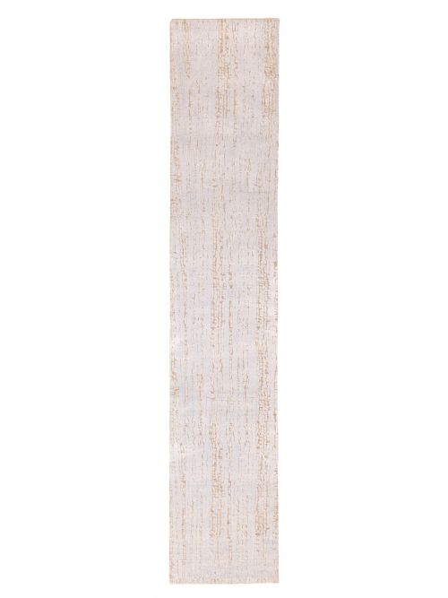 Indian Legacy 2'6" x 12'3" Hand-knotted Silk & Wool Runner Rug 