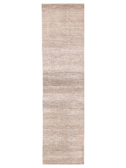 Indian Legacy 2'6" x 10'0" Hand-knotted Silk & Wool Runner Rug 