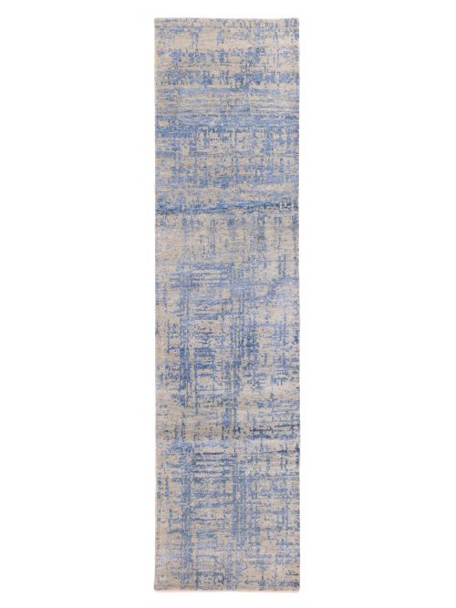 Indian Legacy 2'6" x 10'0" Hand-knotted Silk & Wool Runner Rug 