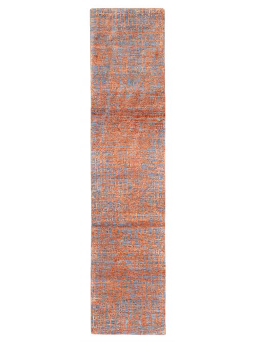 Indian Legacy 2'5" x 12'0" Hand-knotted Silk & Wool Runner Rug 