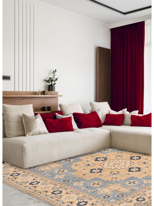 Afghan Finest Ghazni 13'1" x 12'10" Hand-knotted Wool Rug 