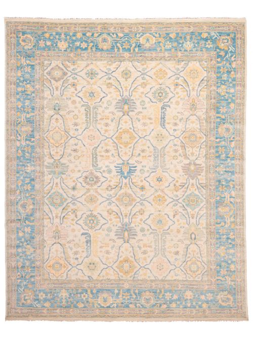 Tapis oushak moderne 12'2" x 14'10" en laine