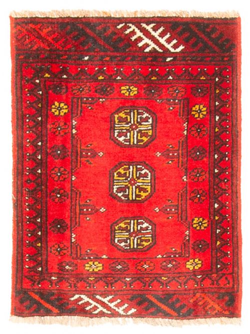 Afghan Khal Mohammadi 1'8" x 2'2" Hand-knotted Wool Rug 