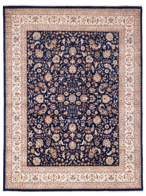 Indian Nain 11'8" x 14'11" Hand-knotted Silk & Wool Rug 