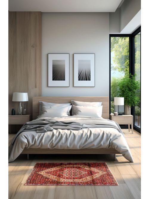 Persian Style 2'8" x 3'11" Hand-knotted Wool Rug 