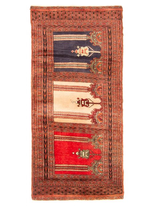 Pakistani Finest Peshawar Bokhara 2'1" x 4'4" Hand-knotted Wool Rug 