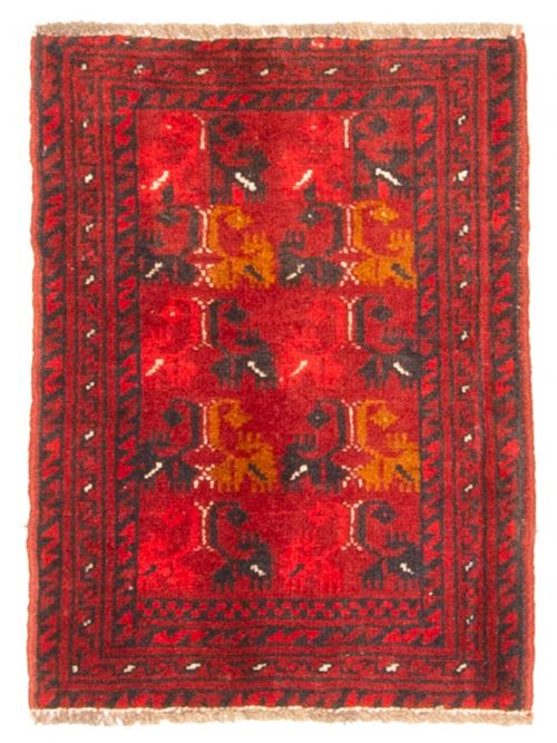 Afghan Khal Mohammadi 1'5" x 2'0" Hand-knotted Wool Rug 