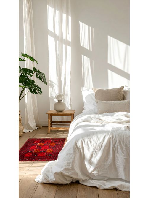 Afghan Khal Mohammadi 1'5" x 2'0" Hand-knotted Wool Rug 