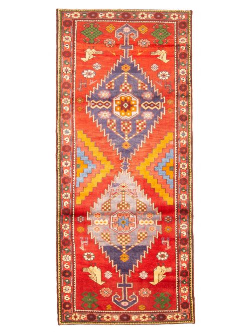 Persian Style 4'1" x 9'5" Hand-knotted Wool Rug 