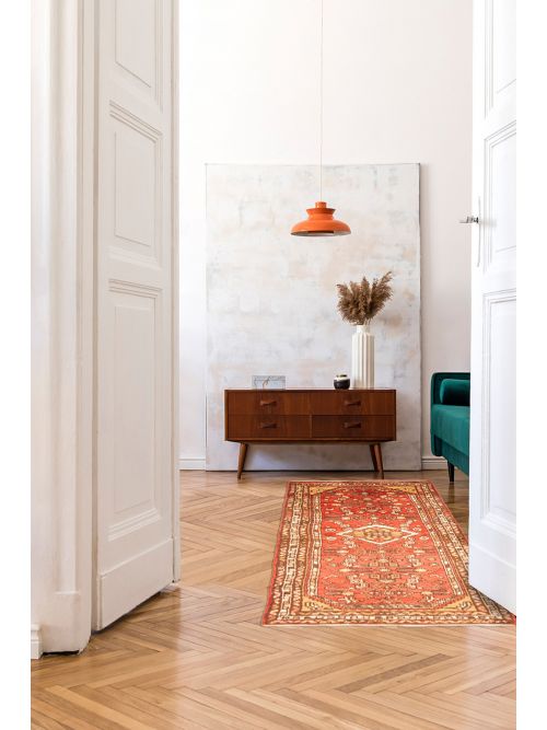 Persian Style 2'4" x 6'3" Hand-knotted Wool Runner Rug 