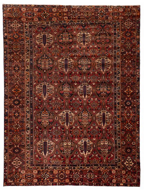 Persian Bakhtiari 9'6" x 12'6" Hand-knotted Wool Rug 