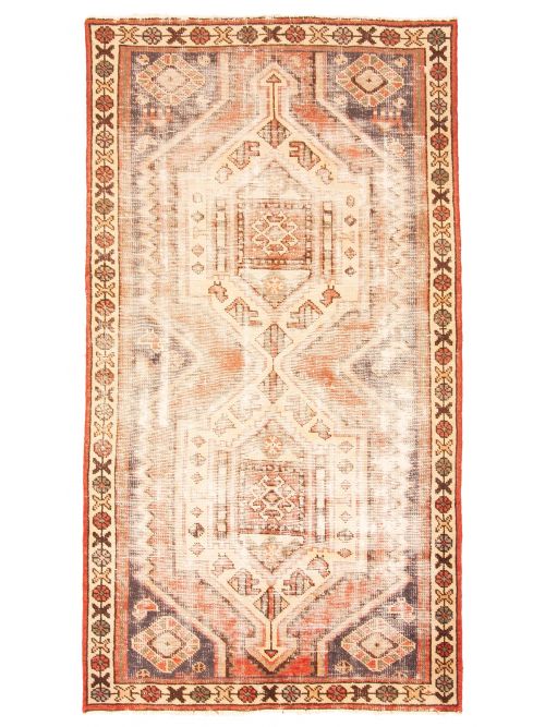 Turkish Antalya Vintage 3'11" x 7'7" Hand-knotted Wool Rug 
