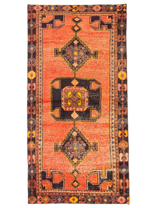 Turkish Konya Anatolian 3'7" x 7'2" Hand-knotted Wool Rug 