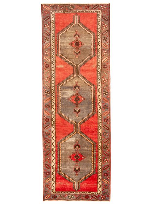 Turkish Andelz 3'2" x 9'6" Hand-knotted Wool Rug 