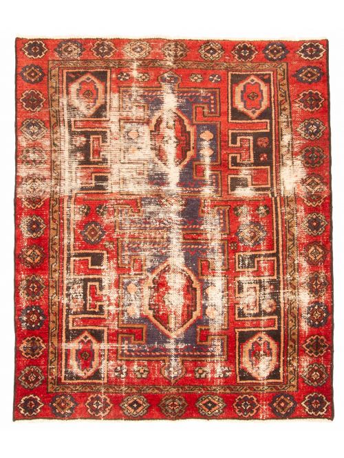 Turkish Antalya Vintage 3'10" x 4'6" Hand-knotted Wool Rug 