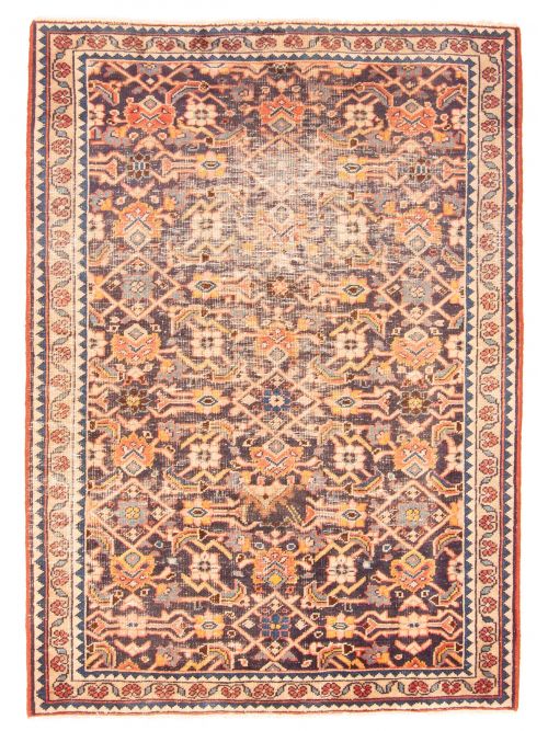 Turkish Antalya Vintage 3'7" x 5'1" Hand-knotted Wool Rug 