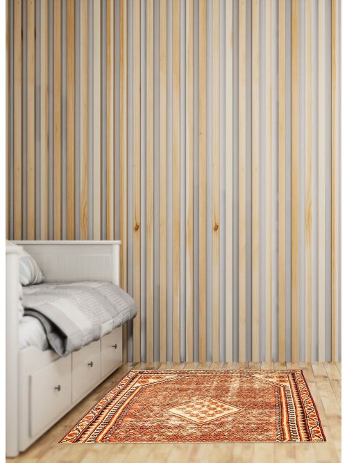 Turkish Andelz 4'0" x 5'0" Hand-knotted Wool Rug 