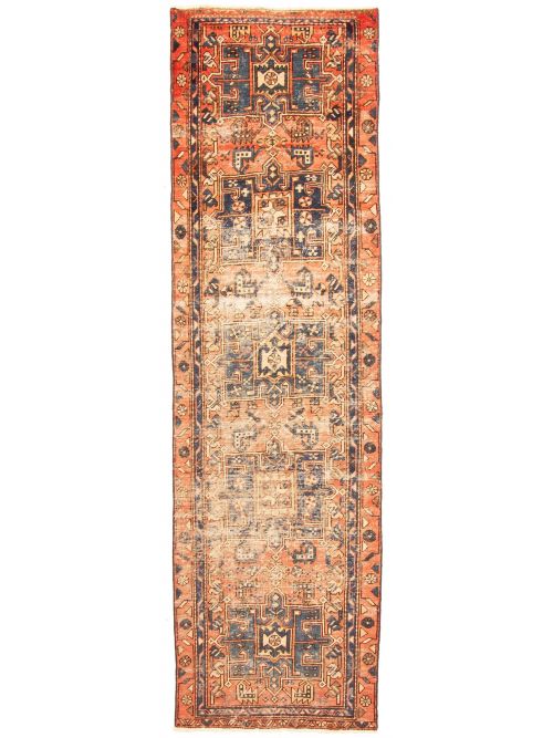 Turkish Konya Anatolian 2'9" x 10'0" Hand-knotted Wool Rug 