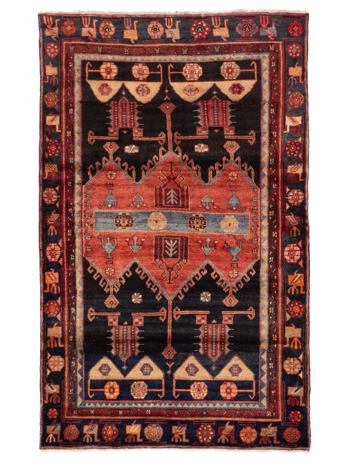 Persian Style 4'7" x 7'3" Hand-knotted Wool Rug 