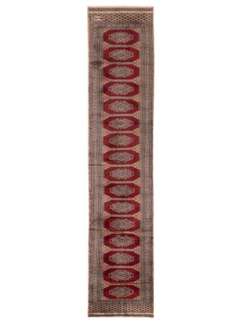 Pakistani Peshawar Bokhara 2'2" x 10'2" Hand-knotted Wool Runner Rug 