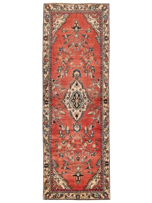 Persian Style 3'3" x 9'5" Hand-knotted Wool Runner Rug 