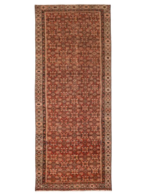Persian Style 5'3" x 13'7" Hand-knotted Wool Runner Rug 