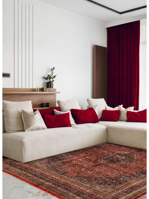 Indian Bijar 8'1" x 9'8" Hand-knotted Wool Rug 