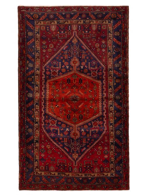 Persian Style 4'11" x 8'2" Hand-knotted Wool Rug 