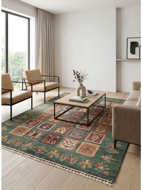 Pakistani Modern Ersari 5'0" x 6'7" Hand-knotted Wool Rug 