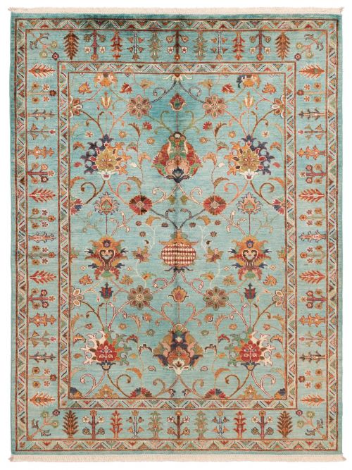 Pakistani Modern Ersari 5'1" x 6'9" Hand-knotted Wool Rug 