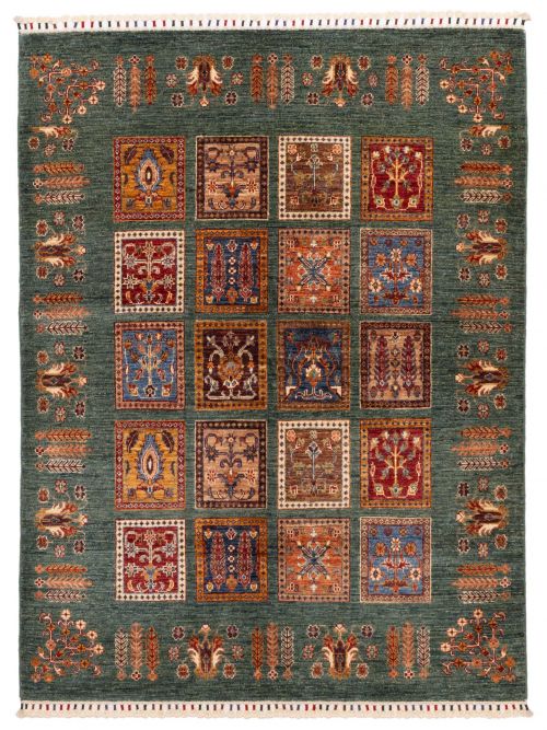 Pakistani Modern Ersari 5'1" x 6'7" Hand-knotted Wool Rug 