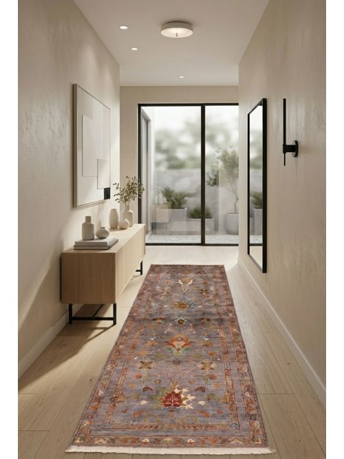 Pakistani Modern Ersari 2'8" x 7'4" Hand-knotted Wool Runner Rug 