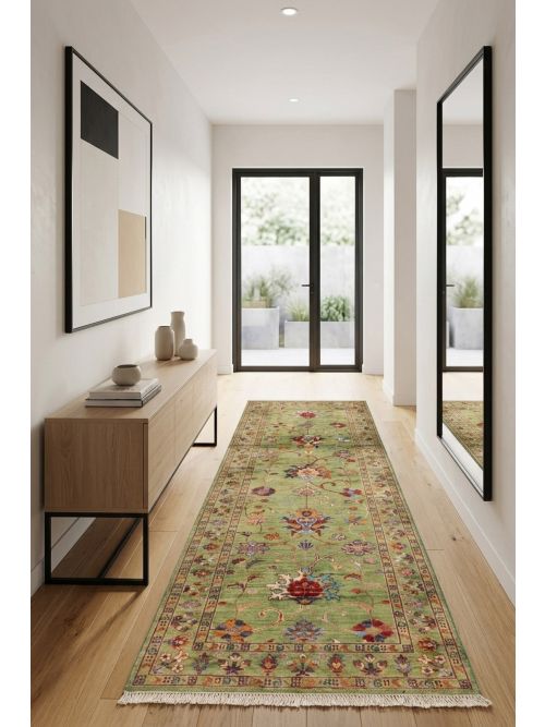 Pakistani Modern Ersari 2'9" x 8'2" Hand-knotted Wool Runner Rug 